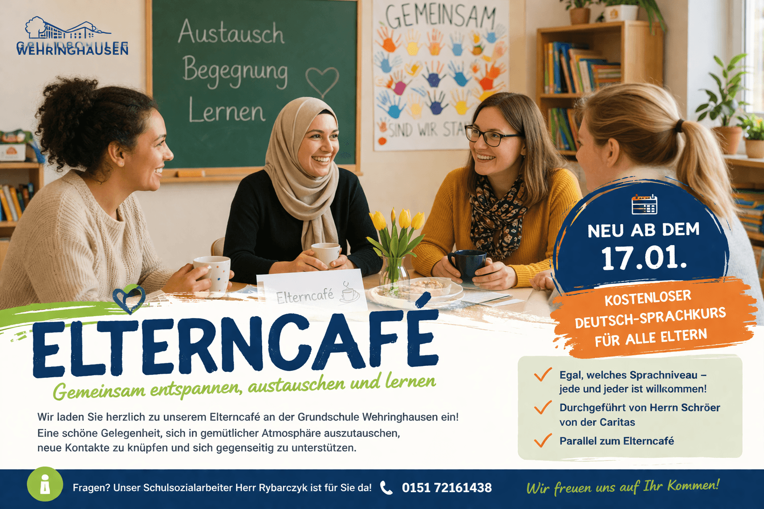 Elterncafé mit kostenlosem Deutsch-Sprachkurs