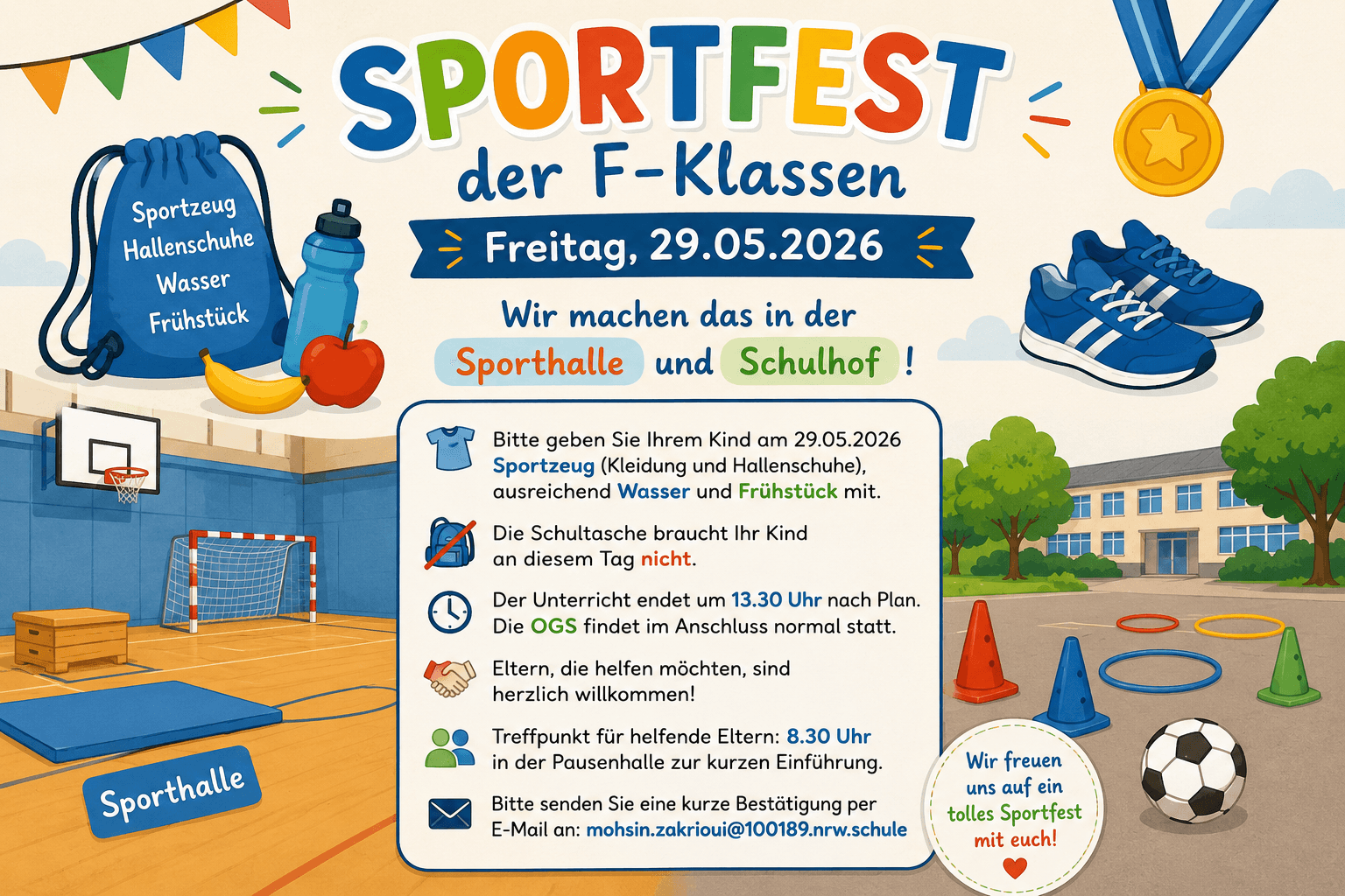 Sportfest der F-Klassen am 29.05.2026
